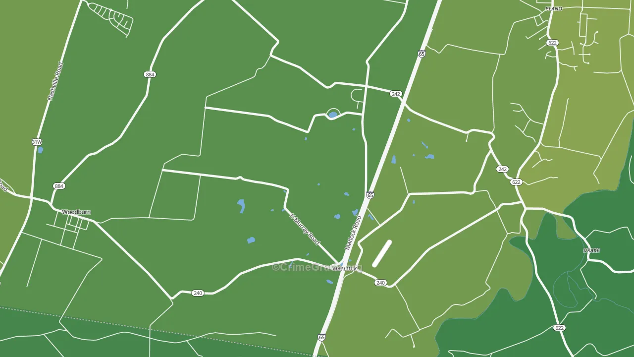 Matlock, KY Map of Murder Rates