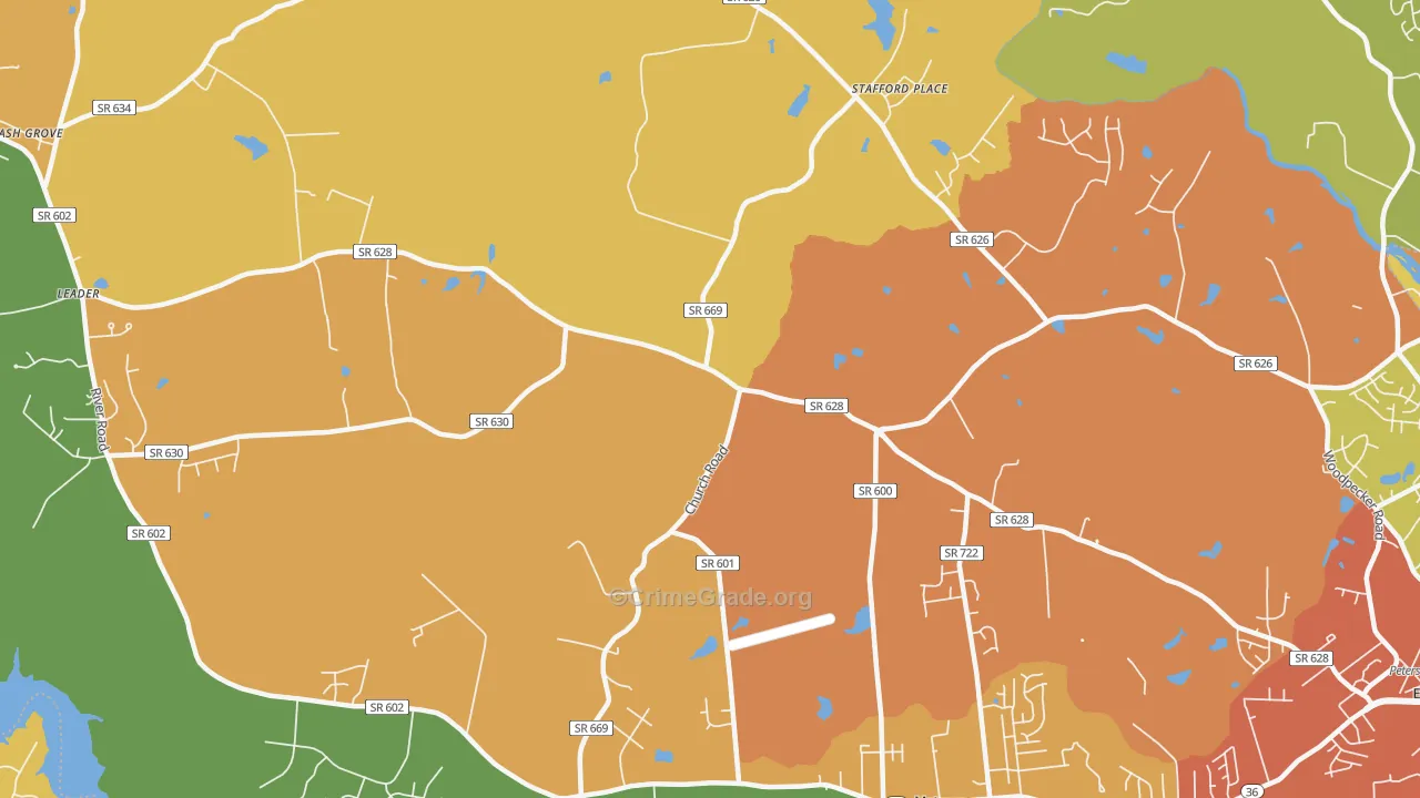 Matoaca, VA Map of Murder Rates