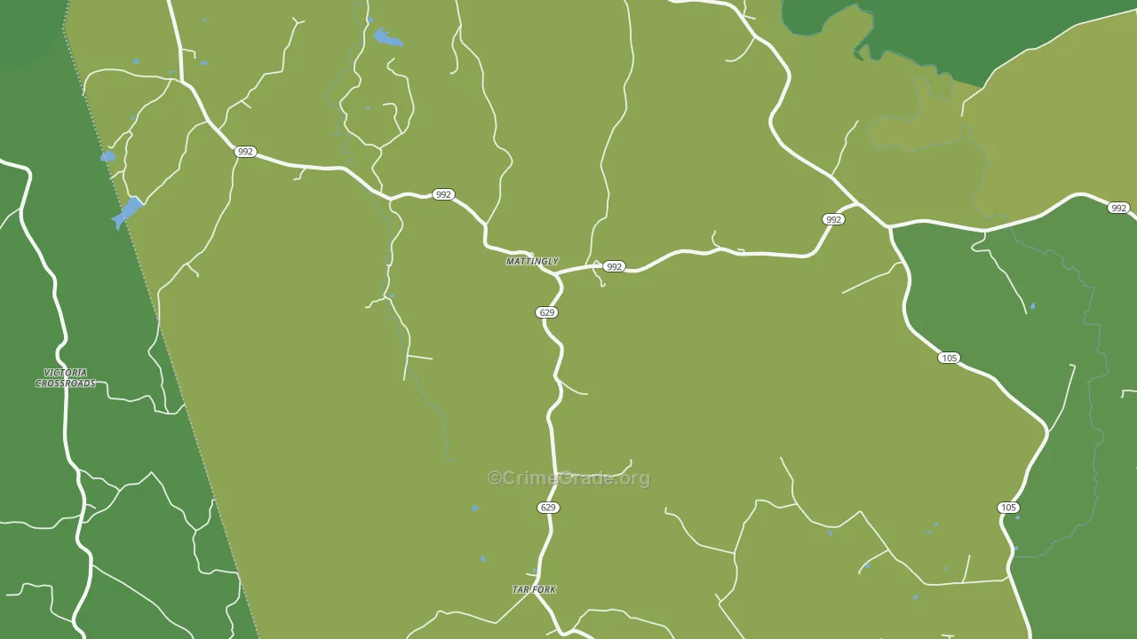 Mattingly, KY Map of Murder Rates