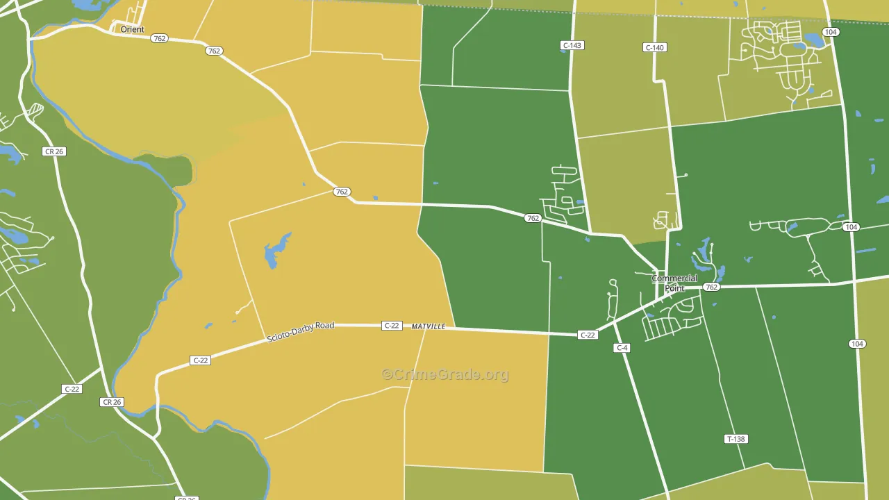 Matville, OH Map of Murder Rates