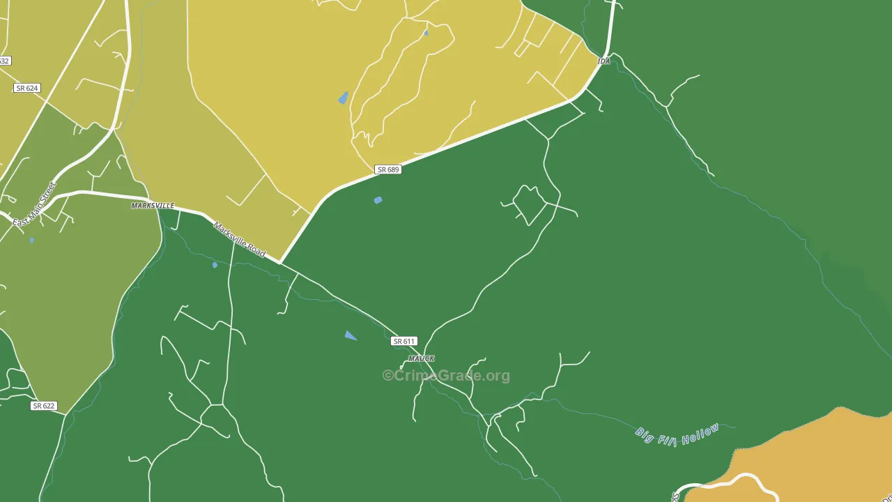 Mauck, VA Map of Murder Rates