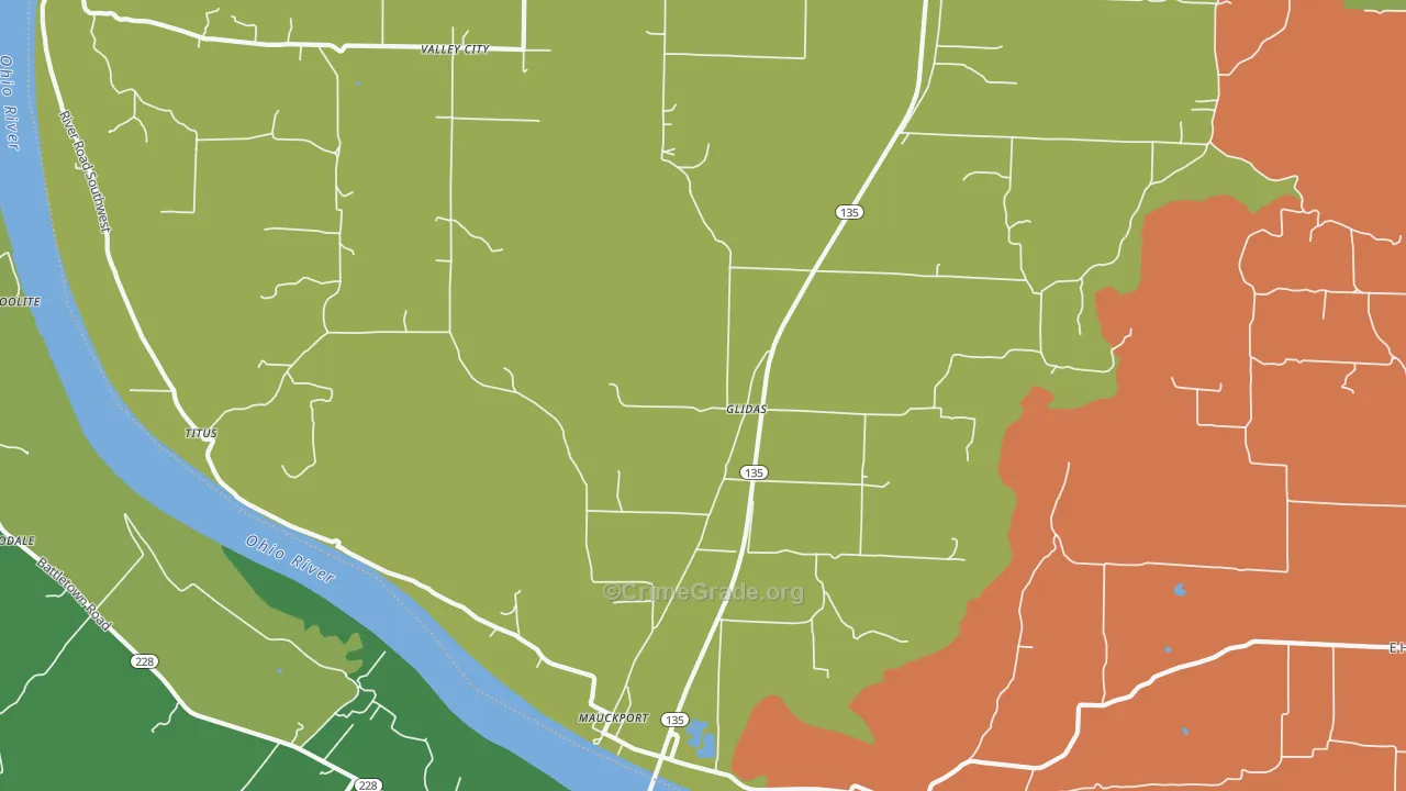 Mauckport, IN Map of Murder Rates
