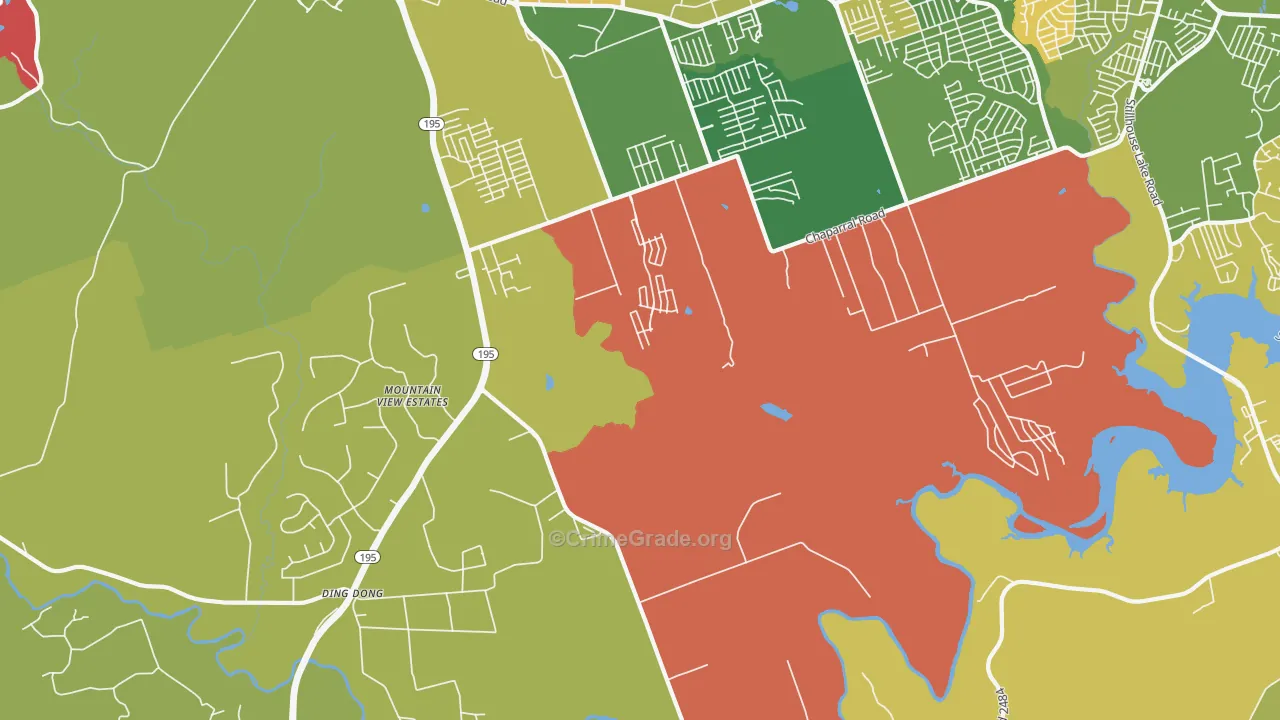 Maxdale, TX Map of Murder Rates