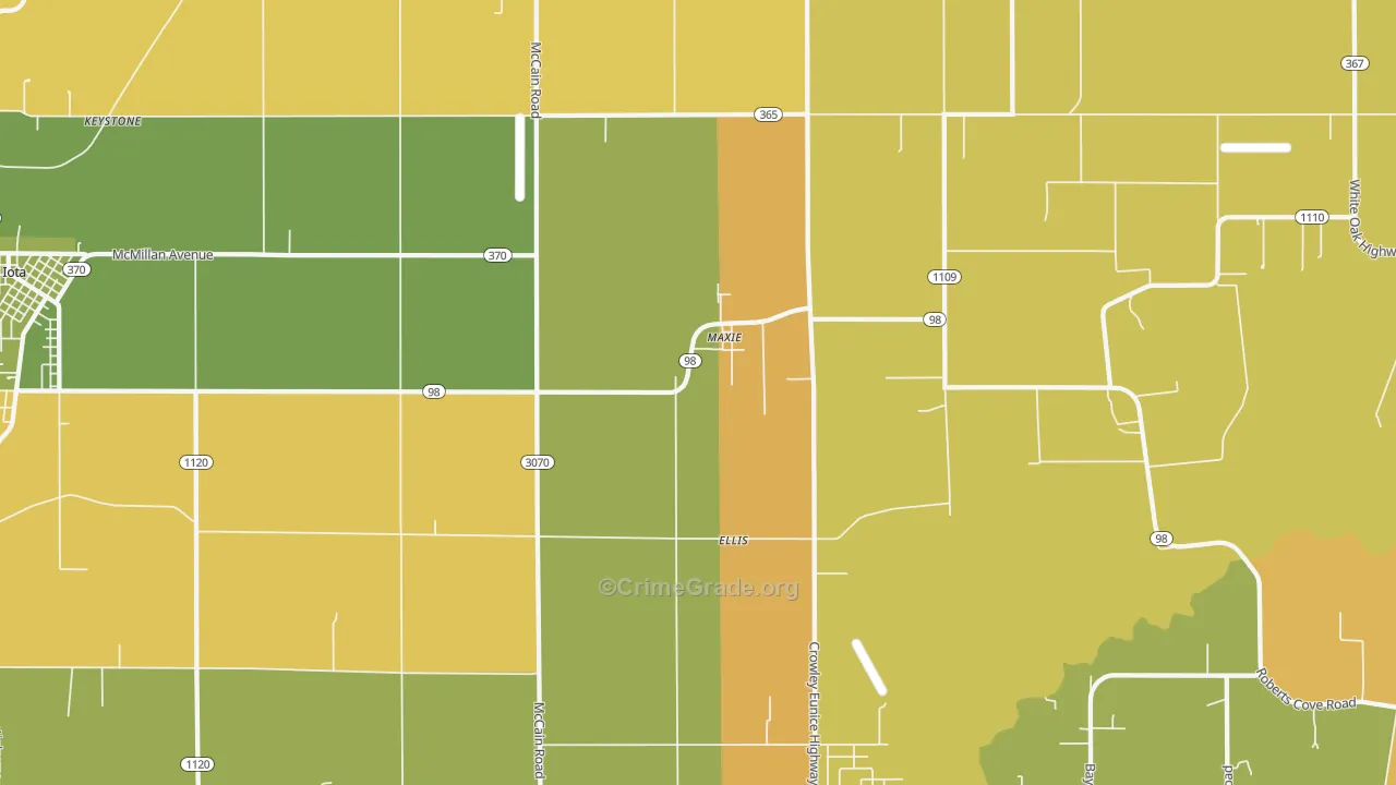 Maxie, LA Map of Murder Rates