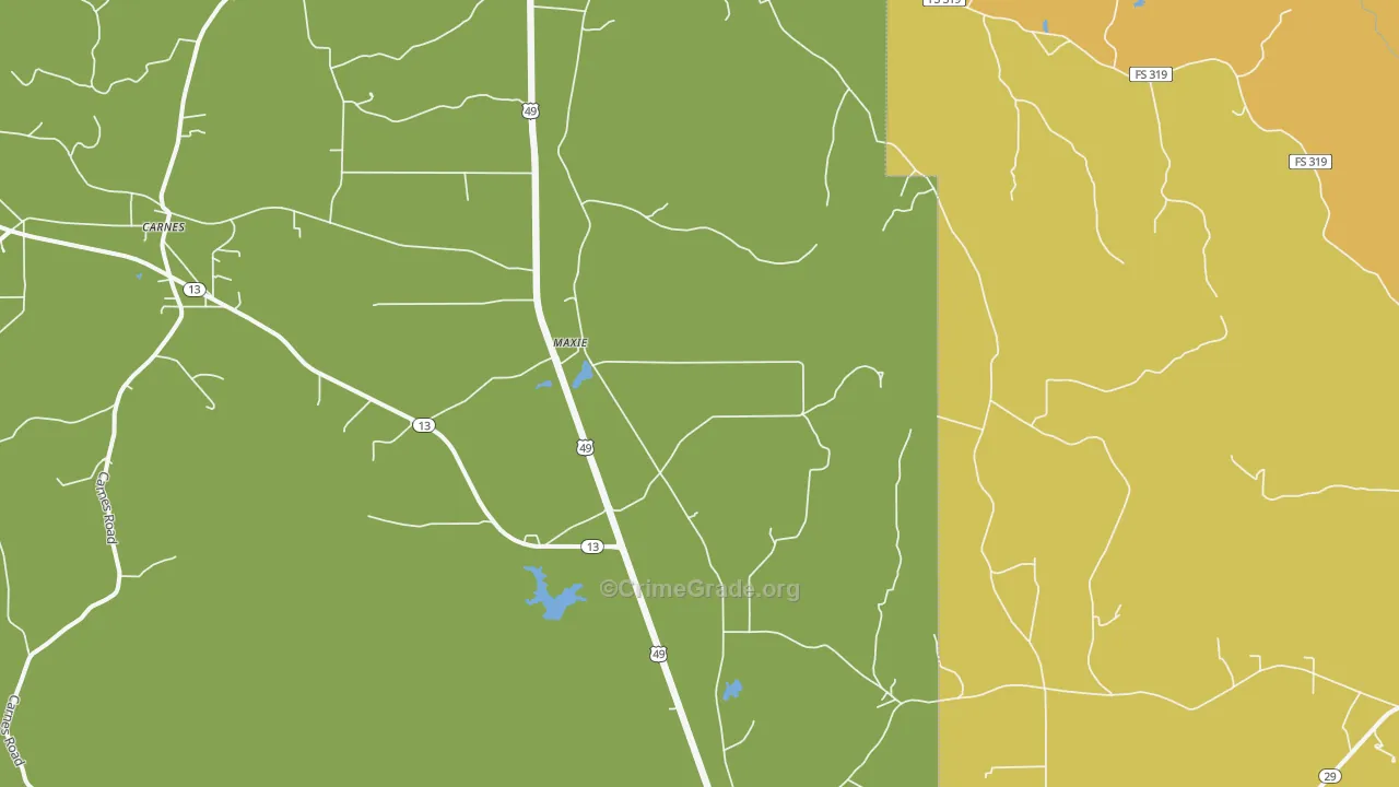 Maxie, MS Map of Murder Rates