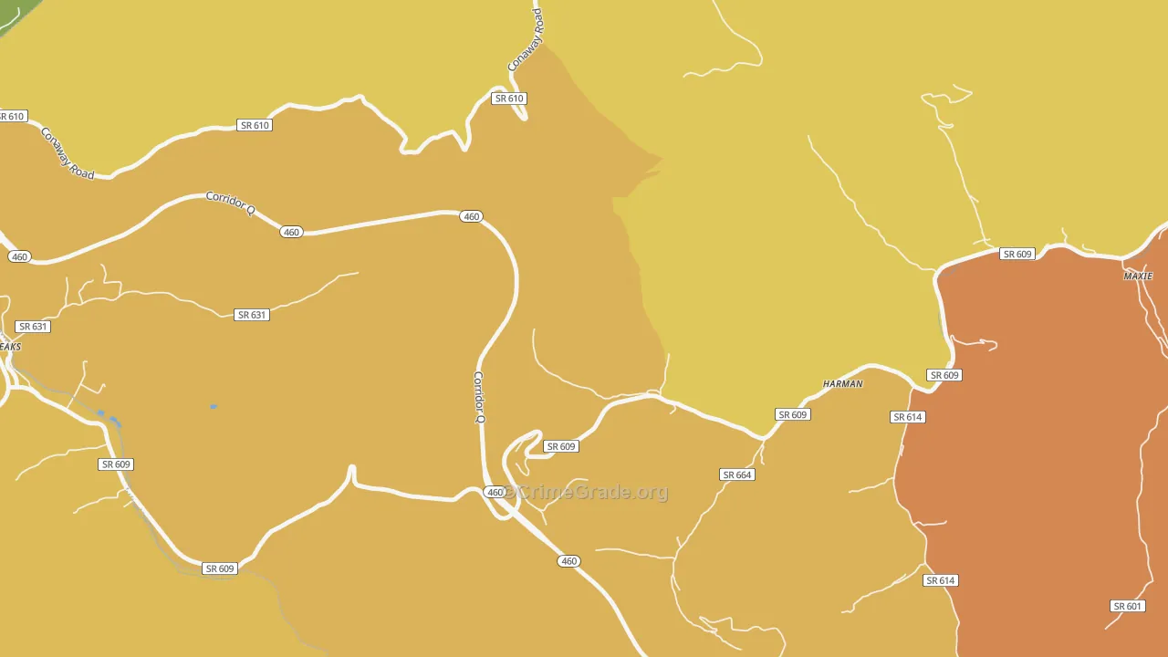 Maxie, VA Map of Murder Rates