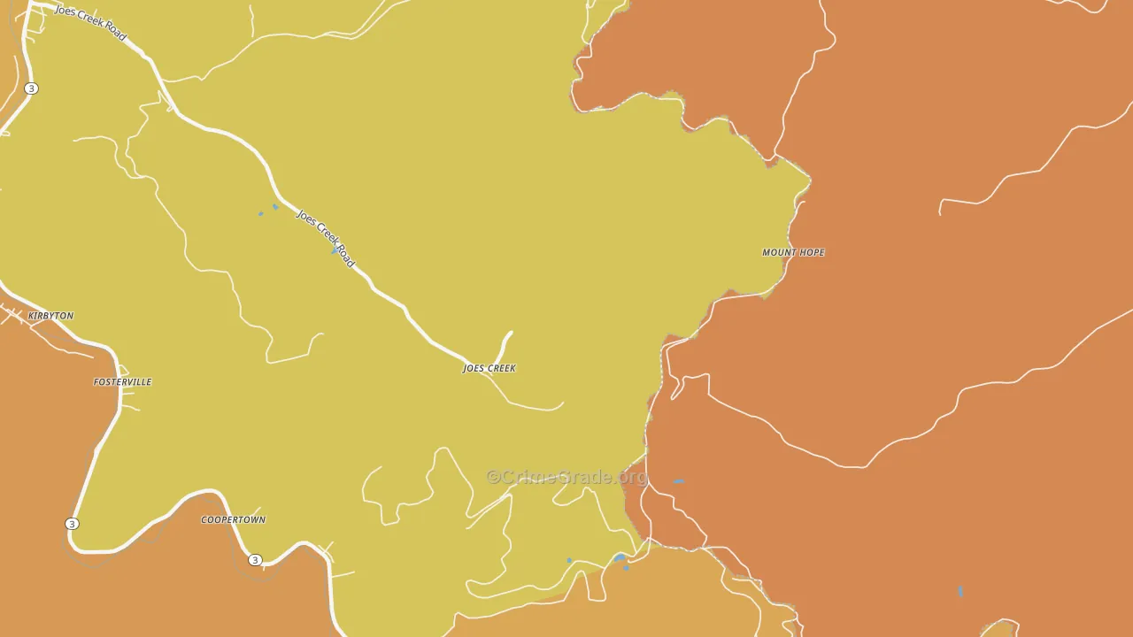 Maxine, WV Map of Murder Rates