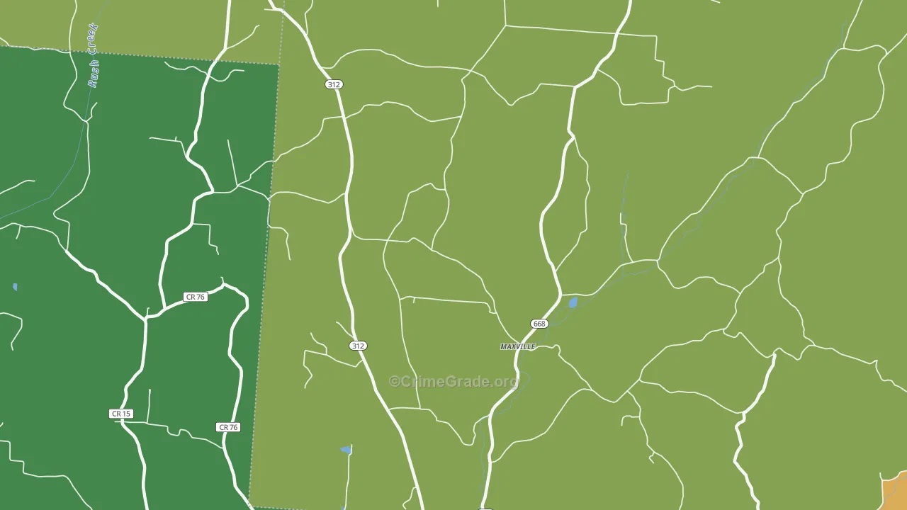 Maxville, OH Map of Murder Rates