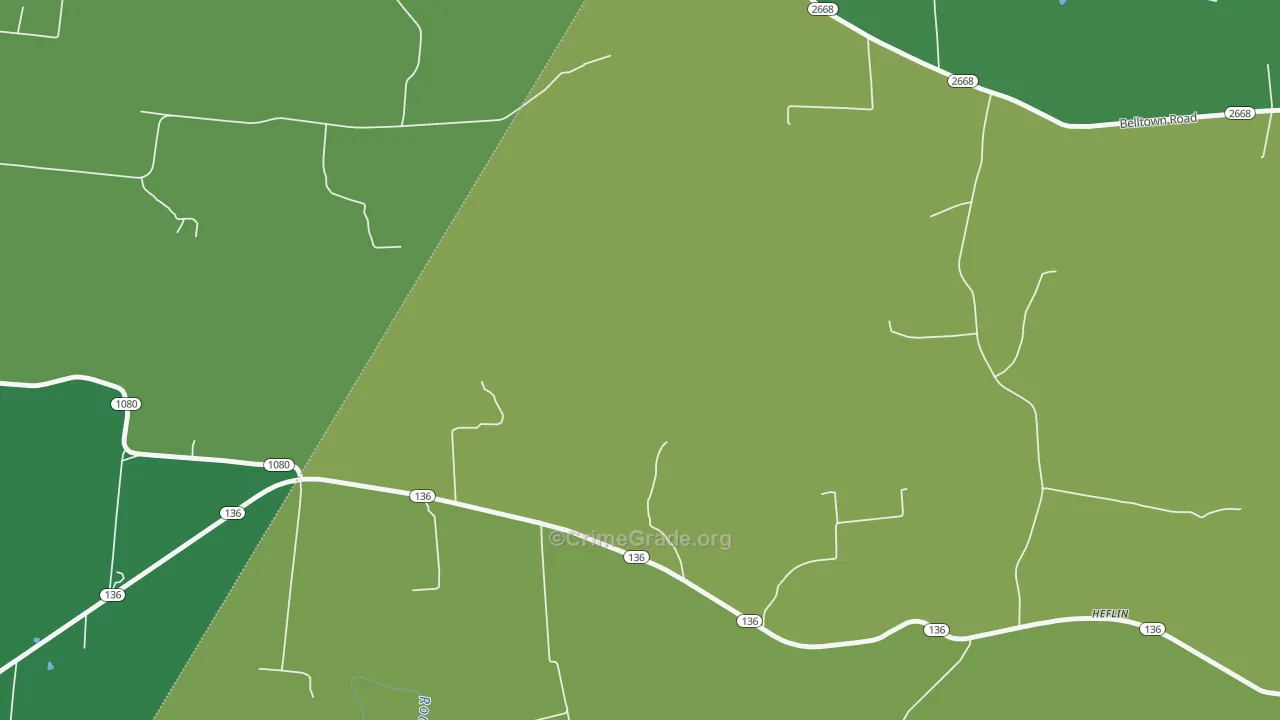 Maxwell, KY Map of Murder Rates