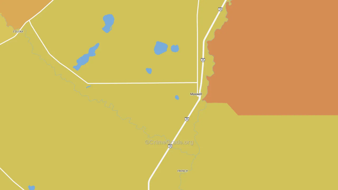 Maxwell, NM Map of Murder Rates