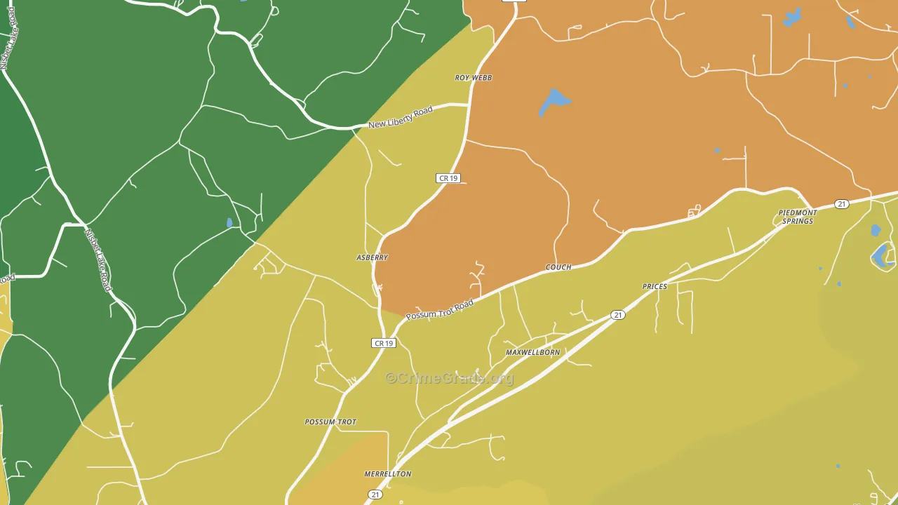 Maxwellborn, AL Map of Murder Rates