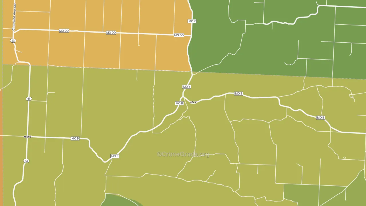 May, MO Map of Murder Rates