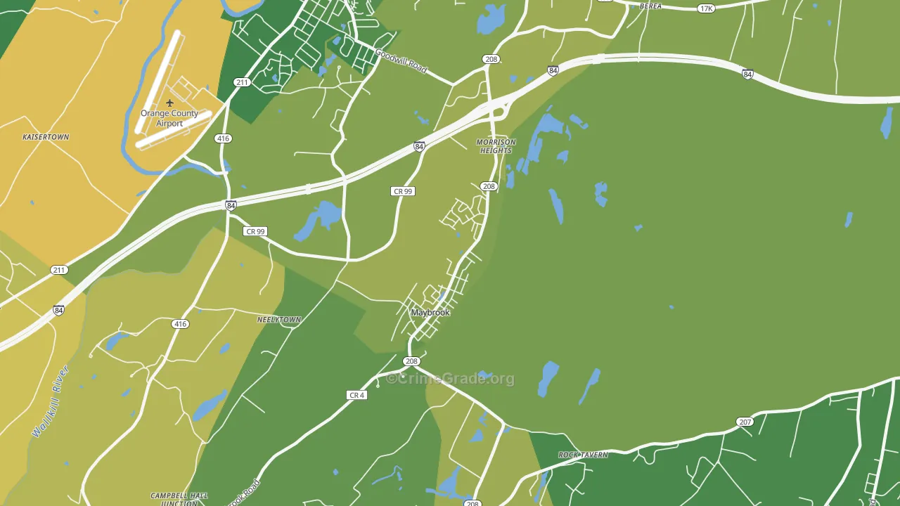 Maybrook, NY Map of Murder Rates