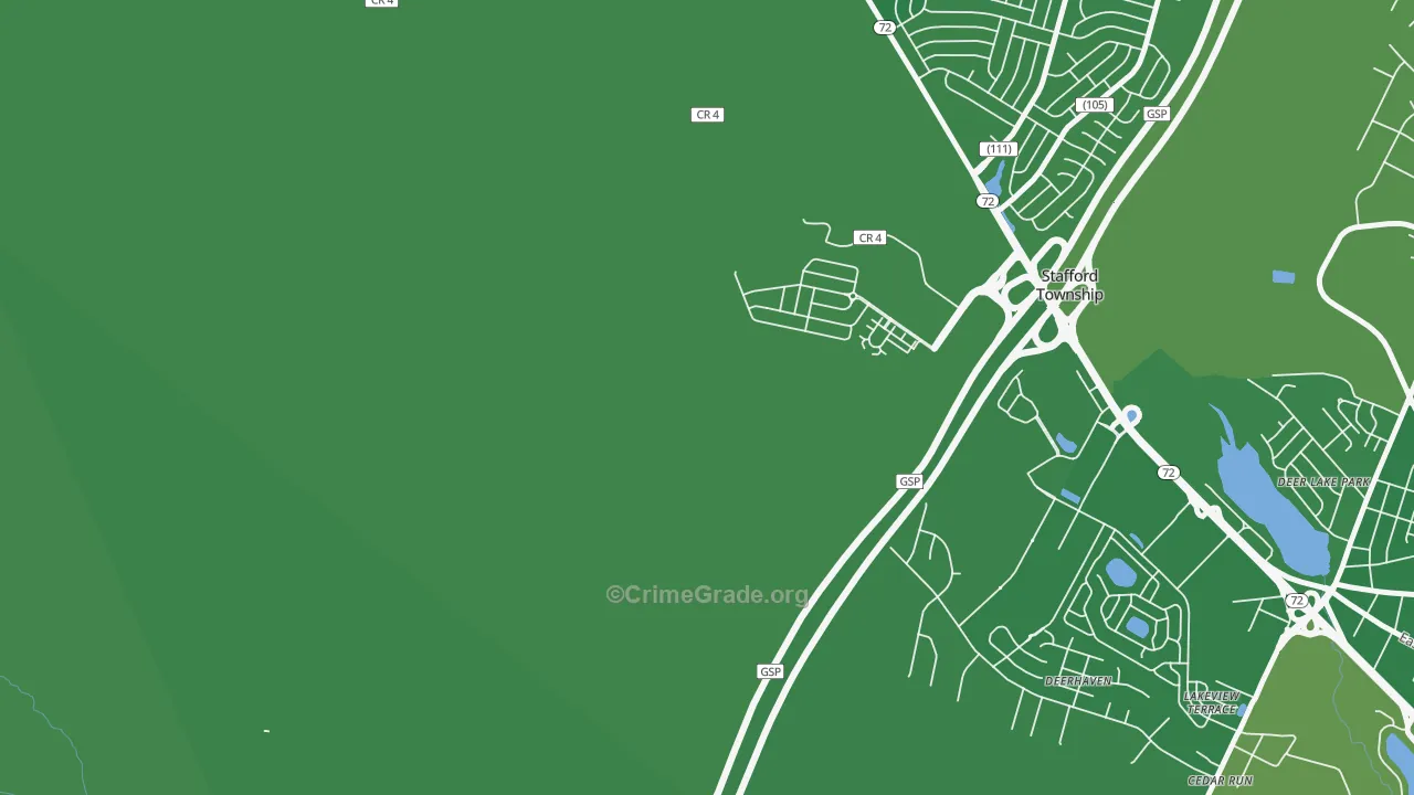 Mayetta, NJ Map of Murder Rates