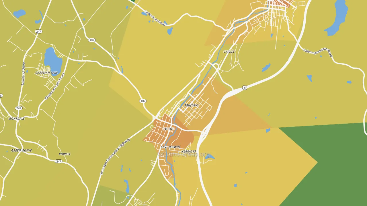 Mayfield, PA Map of Murder Rates