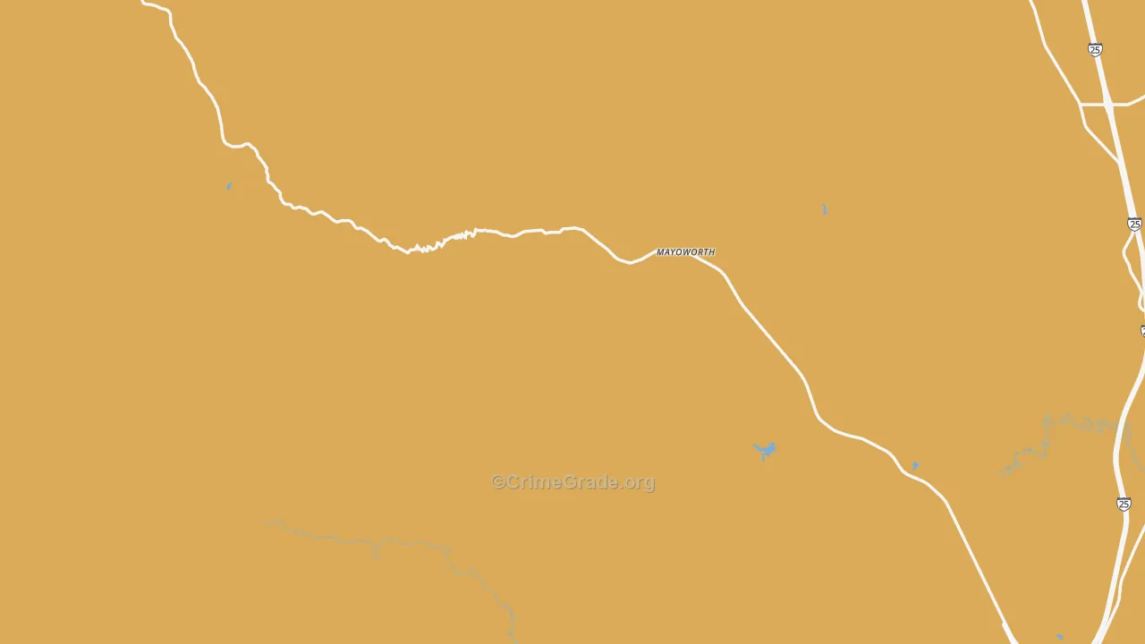 Mayoworth, WY Map of Murder Rates