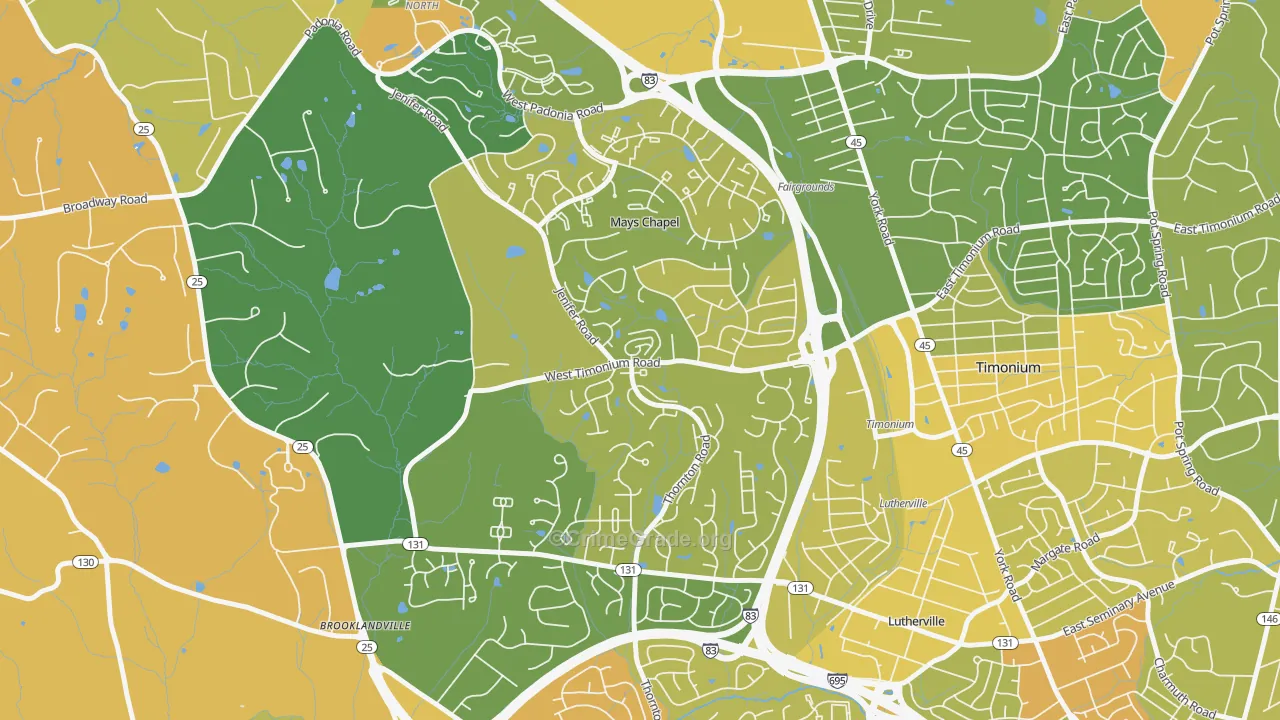 Mays Chapel, MD Map of Murder Rates