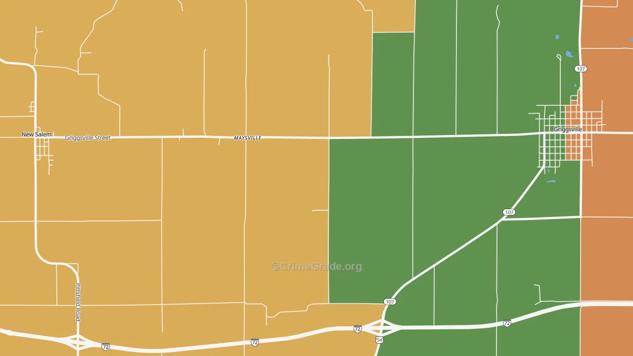 Maysville, IL Map of Murder Rates