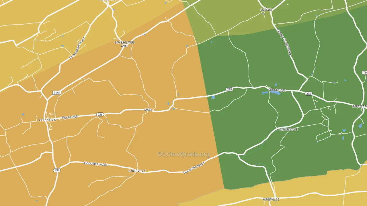 Maze, PA Map of Murder Rates