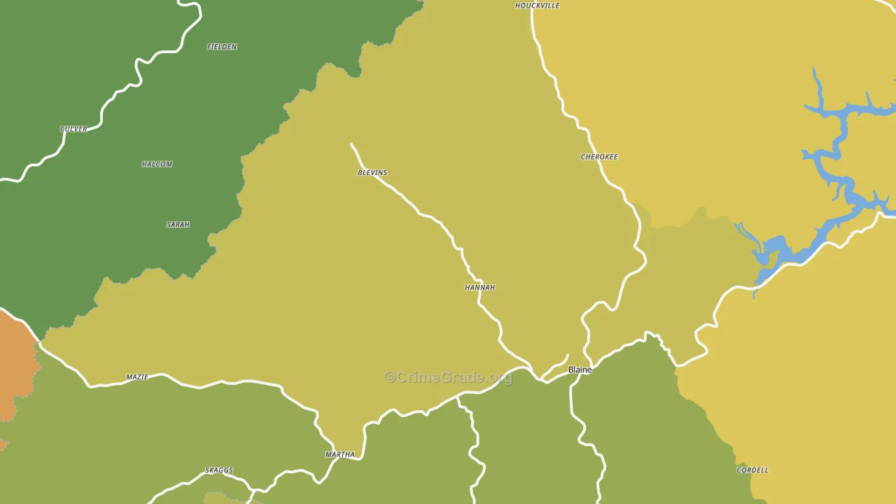 Mazie, KY Map of Murder Rates