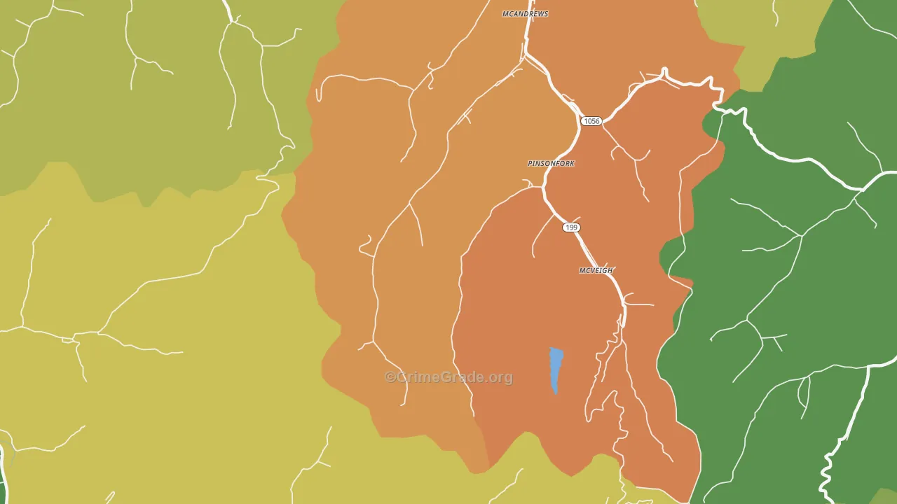 Mc Andrews, KY Map of Murder Rates