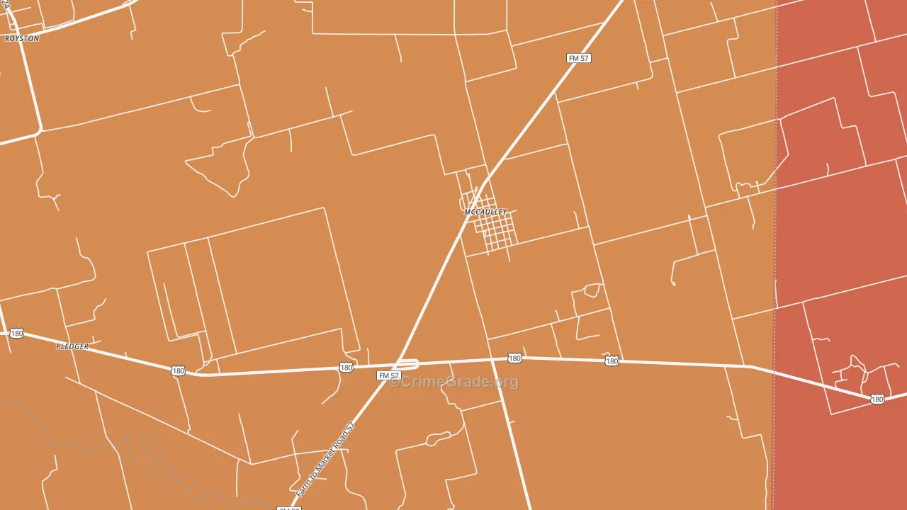 Mc Caulley, TX Map of Murder Rates