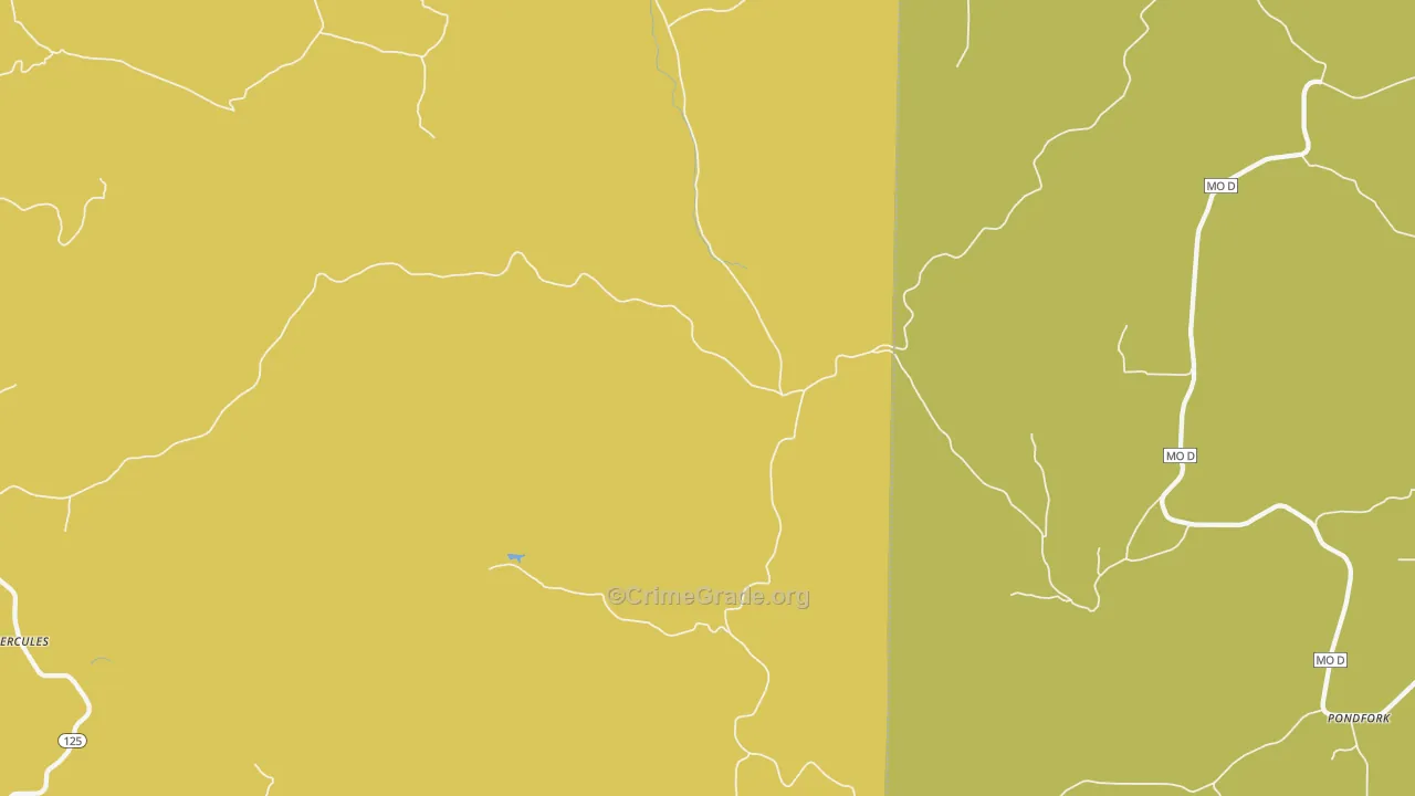 Mc Clurg, MO Map of Murder Rates