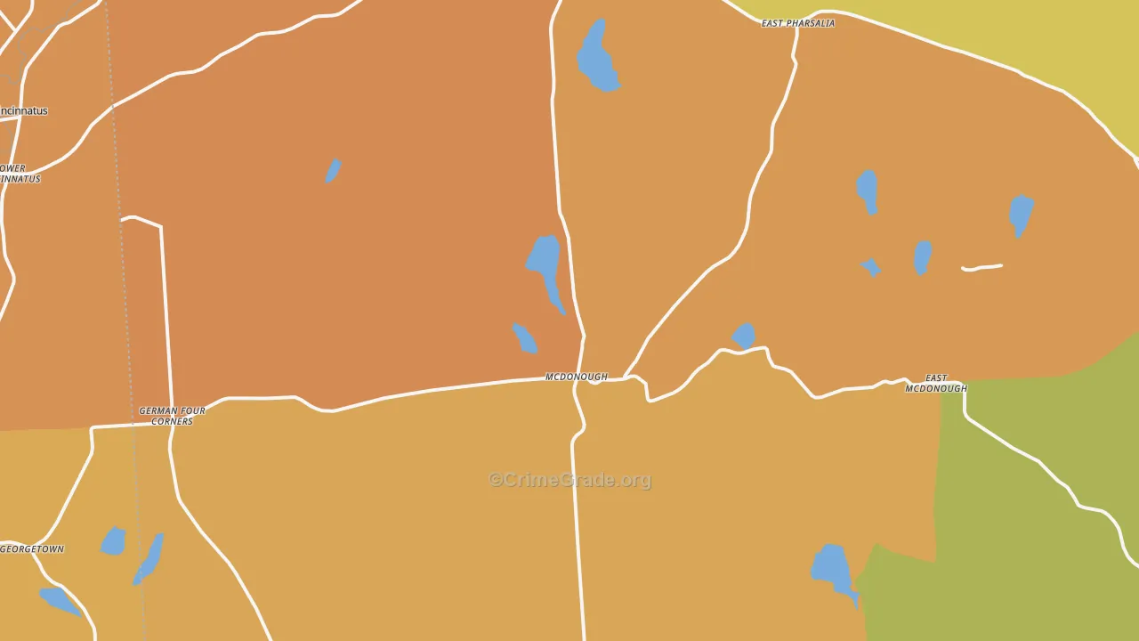Mc Donough, NY Map of Murder Rates