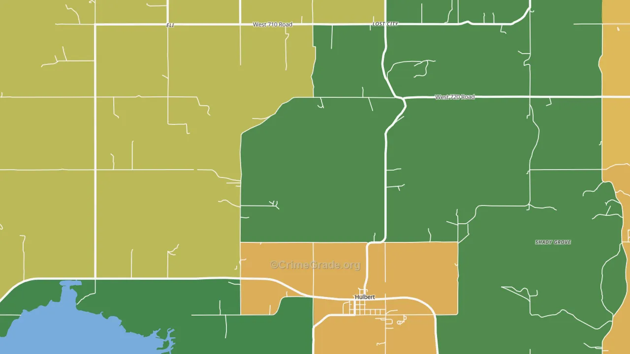 McBride, OK Map of Murder Rates