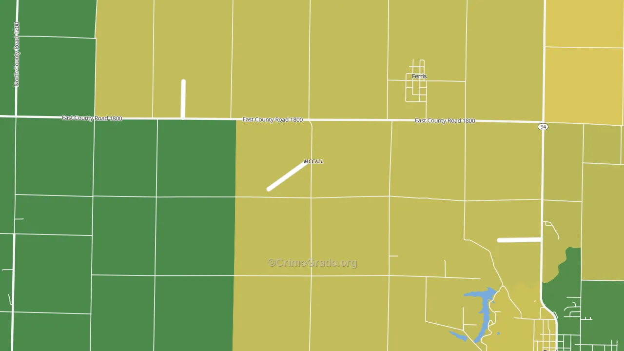 McCall, IL Map of Murder Rates