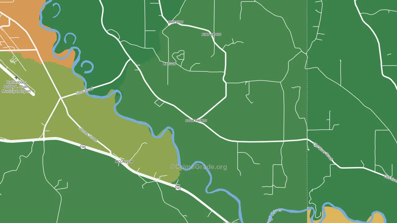 McCallum, MS Map of Murder Rates