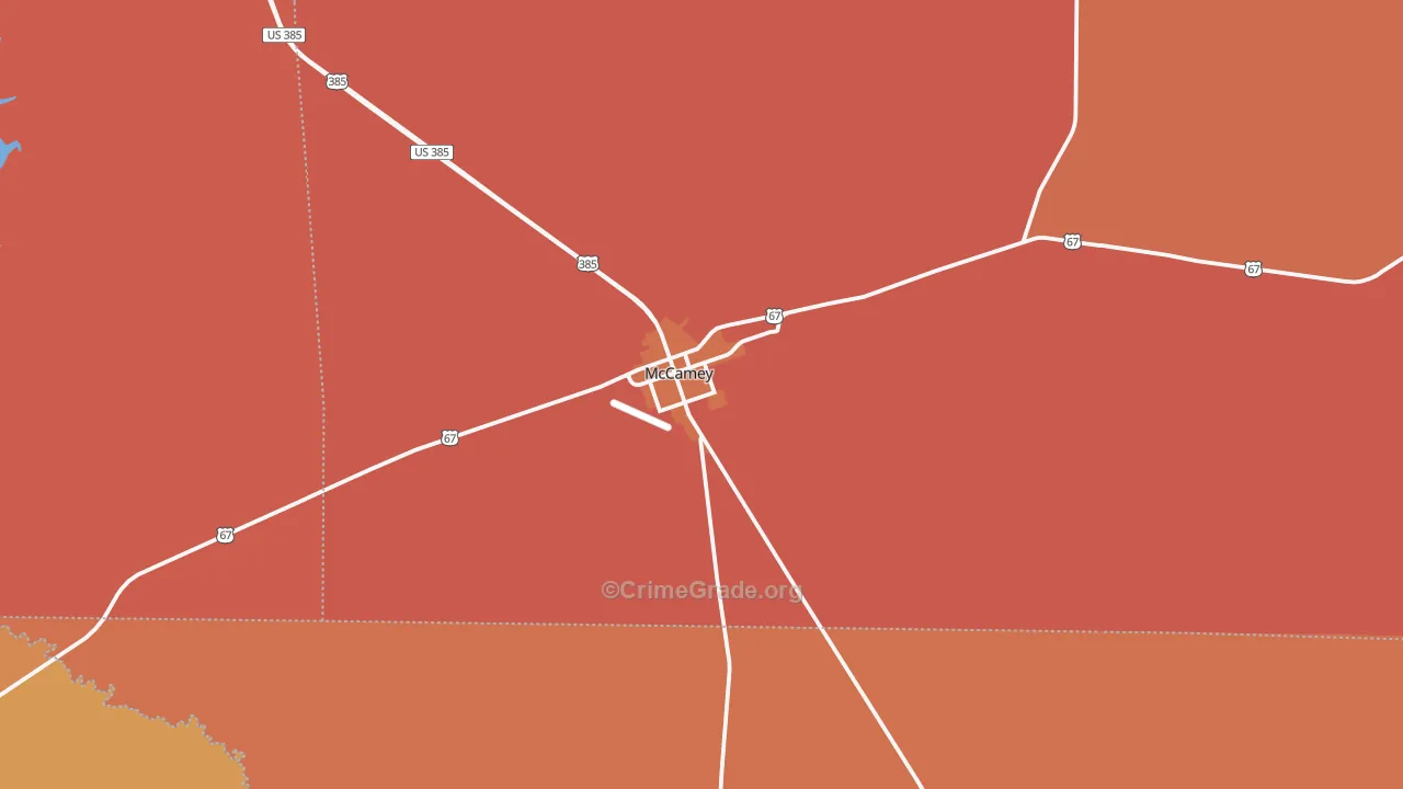 McCamey, TX Map of Murder Rates