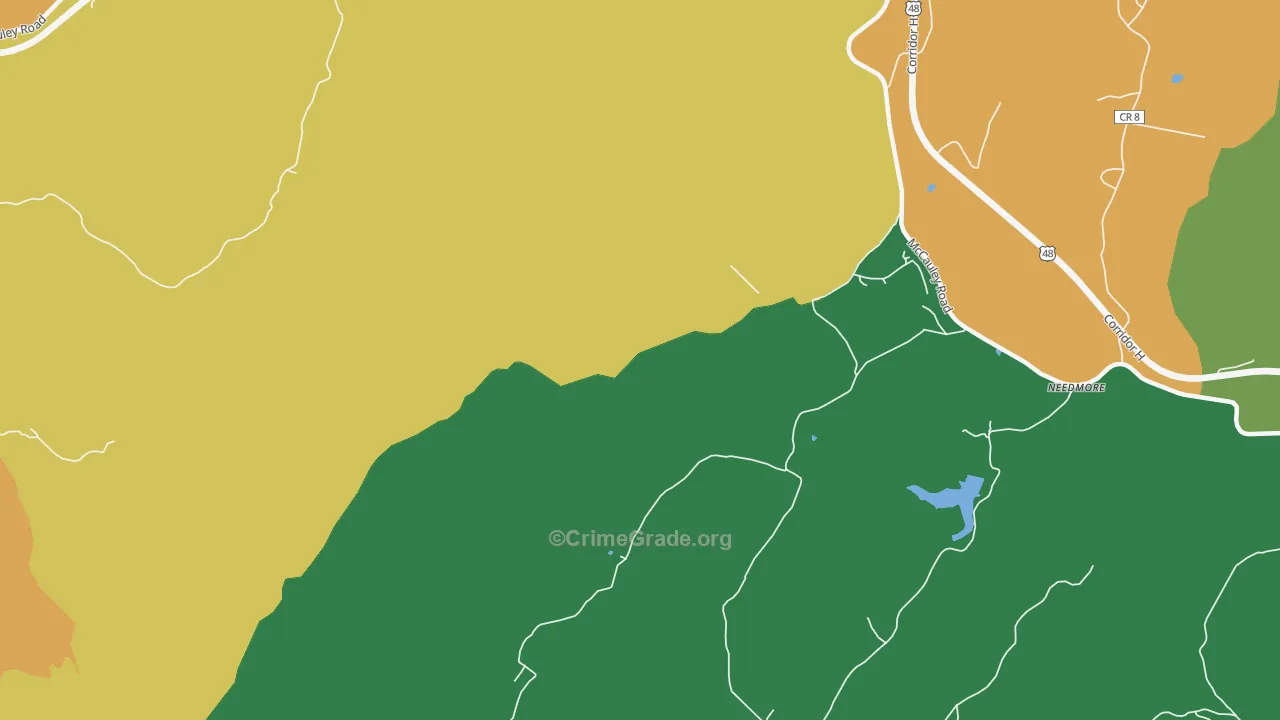 McCauley, WV Map of Murder Rates