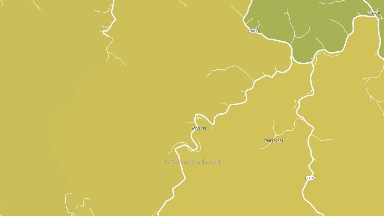 McClure, KY Map of Murder Rates