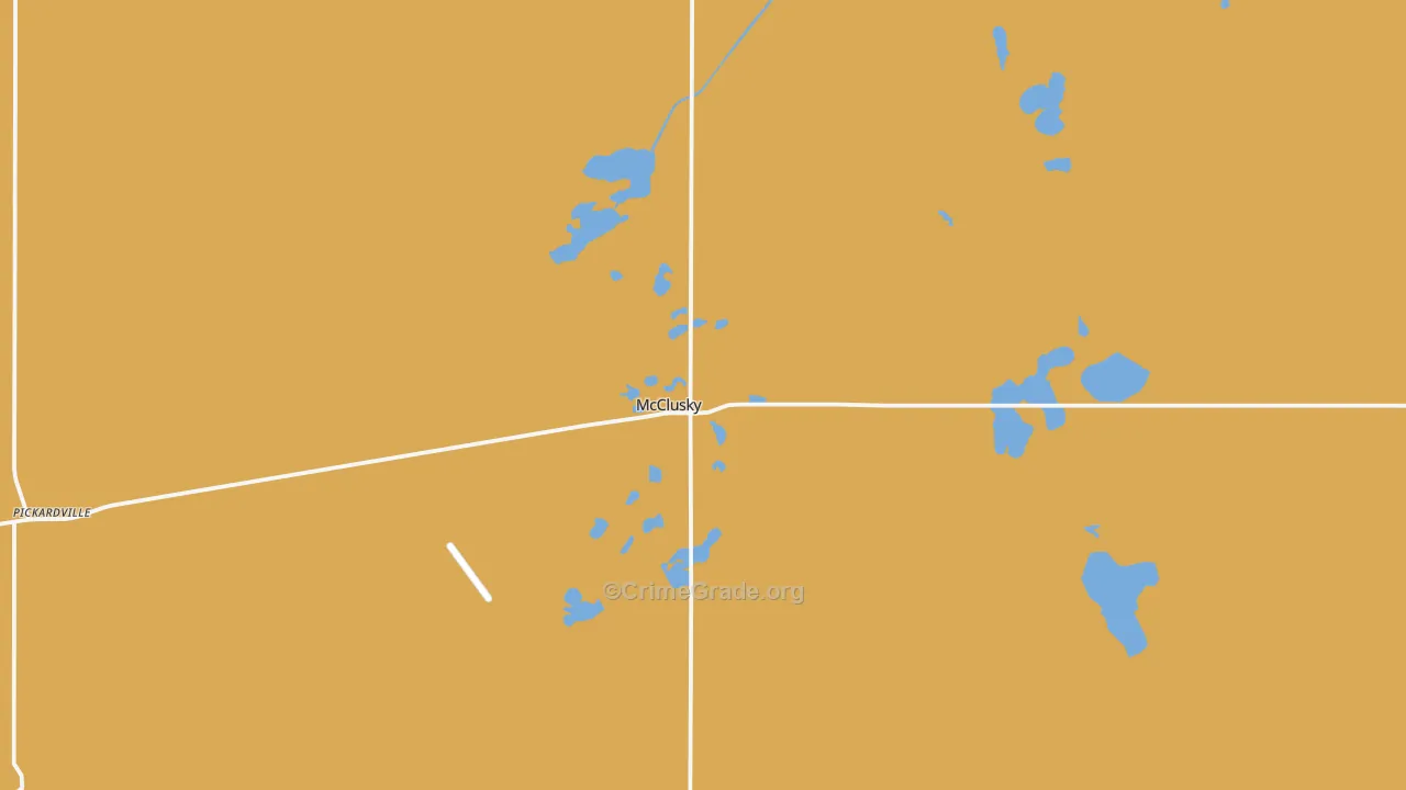 Mcclusky, ND Map of Murder Rates