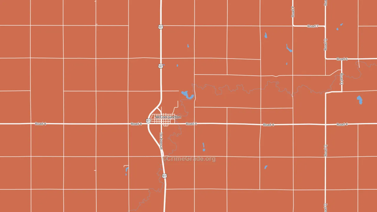 McCool Junction, NE Map of Murder Rates