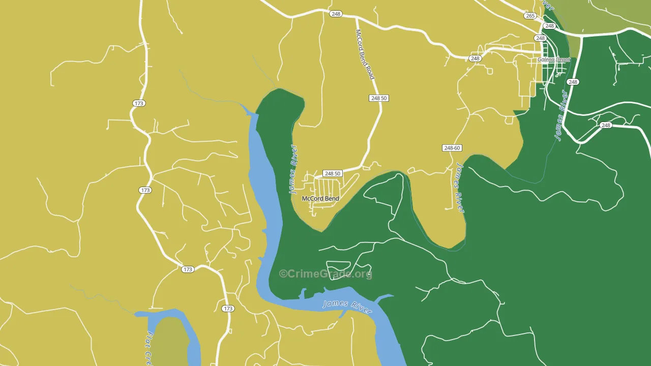 McCord Bend, MO Map of Murder Rates