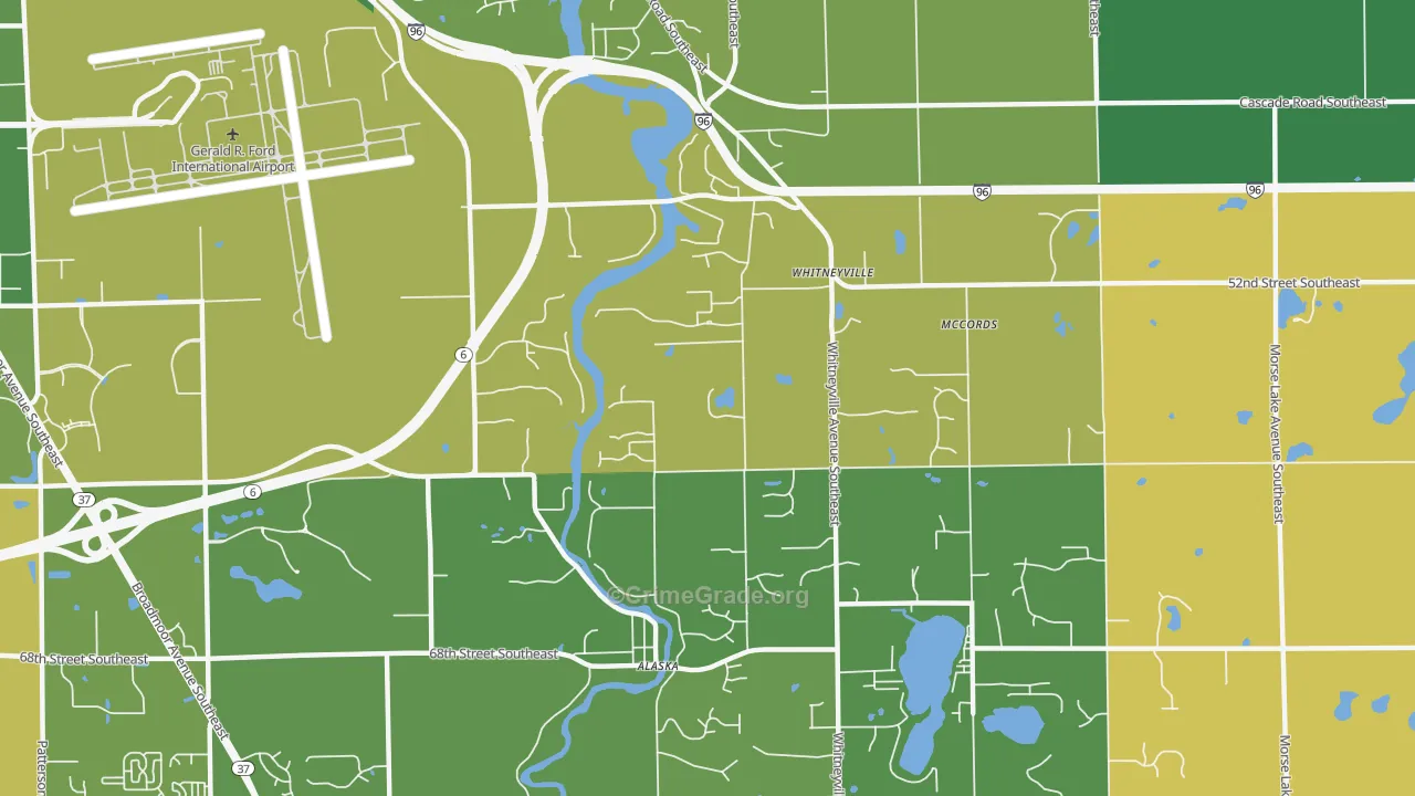 McCords, MI Map of Murder Rates
