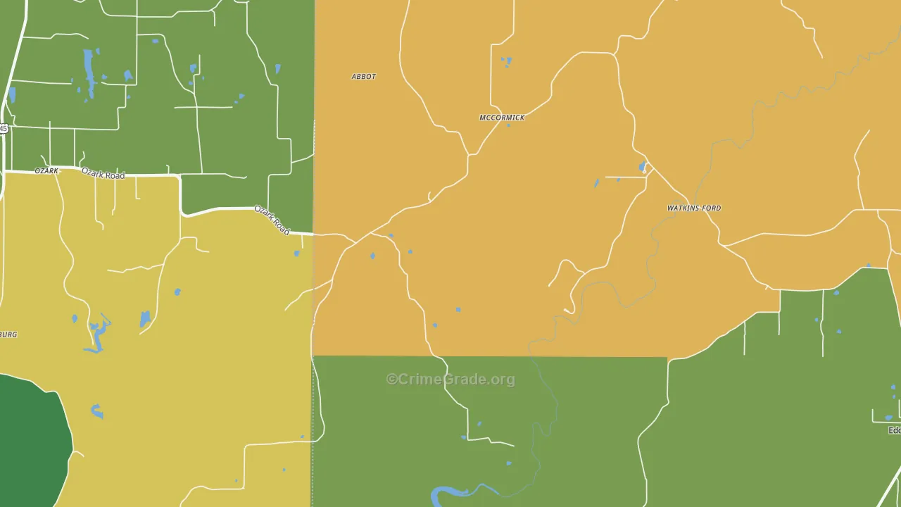 McCormick, IL Map of Murder Rates