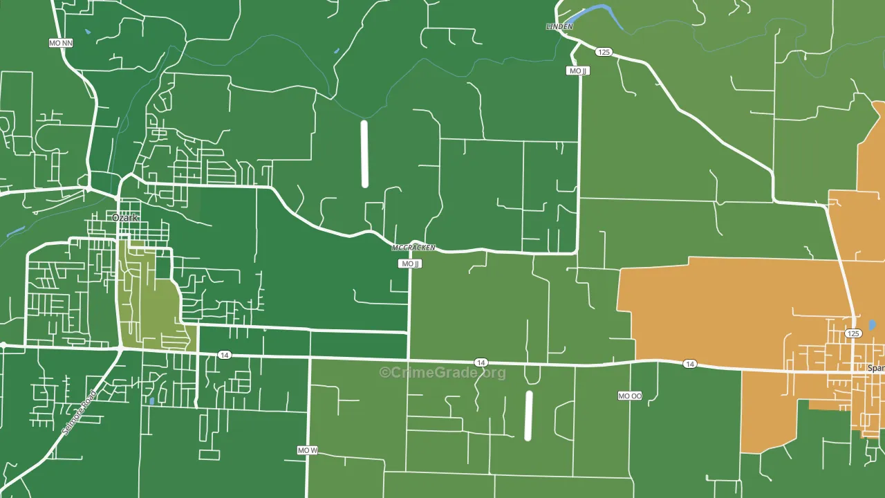 McCracken, MO Map of Murder Rates