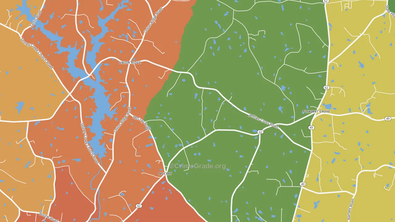 McCray, NC Map of Murder Rates