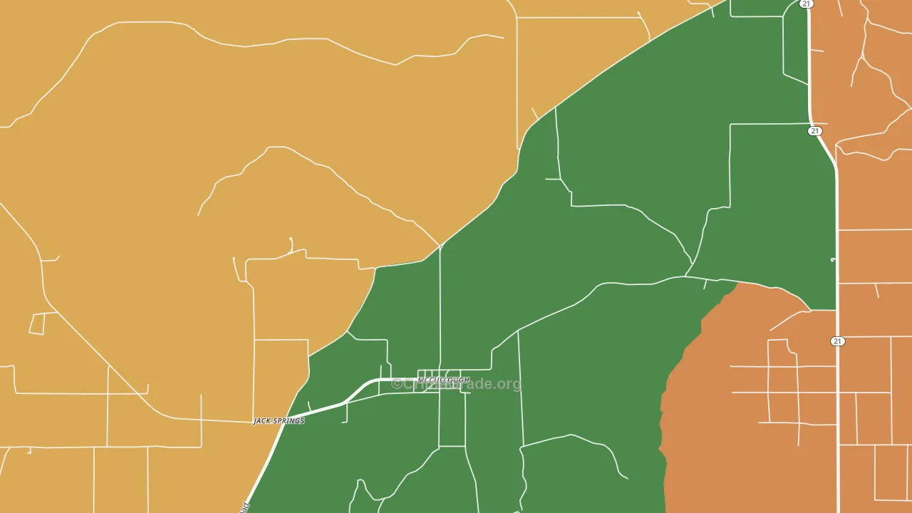 McCullough, AL Map of Murder Rates