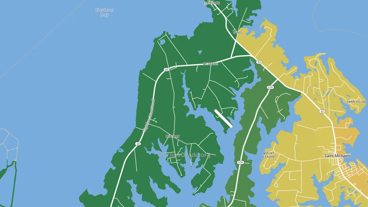Mcdaniel, MD Map of Murder Rates