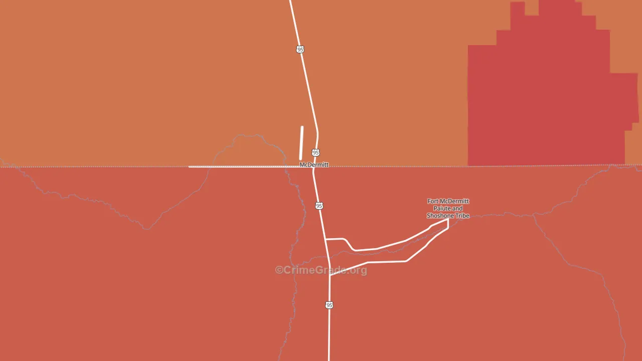 McDermitt, NV Map of Murder Rates