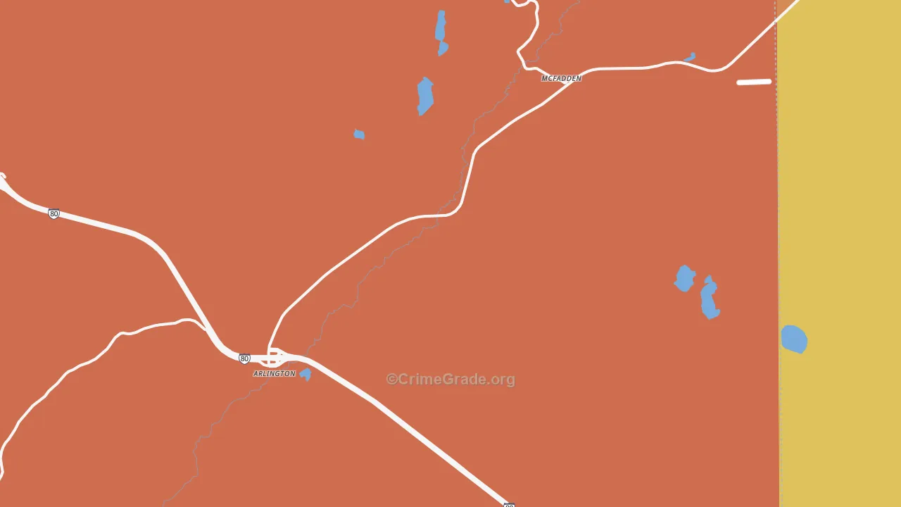 McFadden, WY Map of Murder Rates