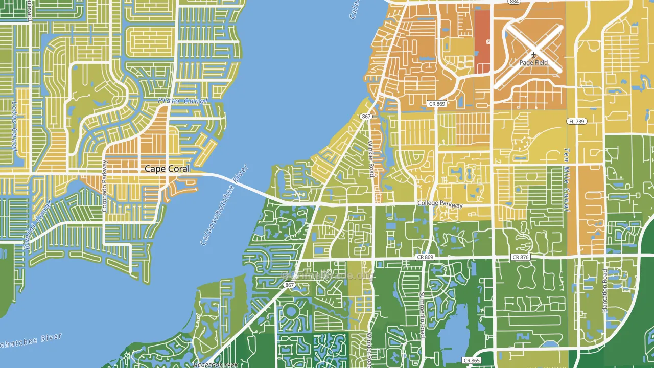 McGregor, FL Map of Murder Rates