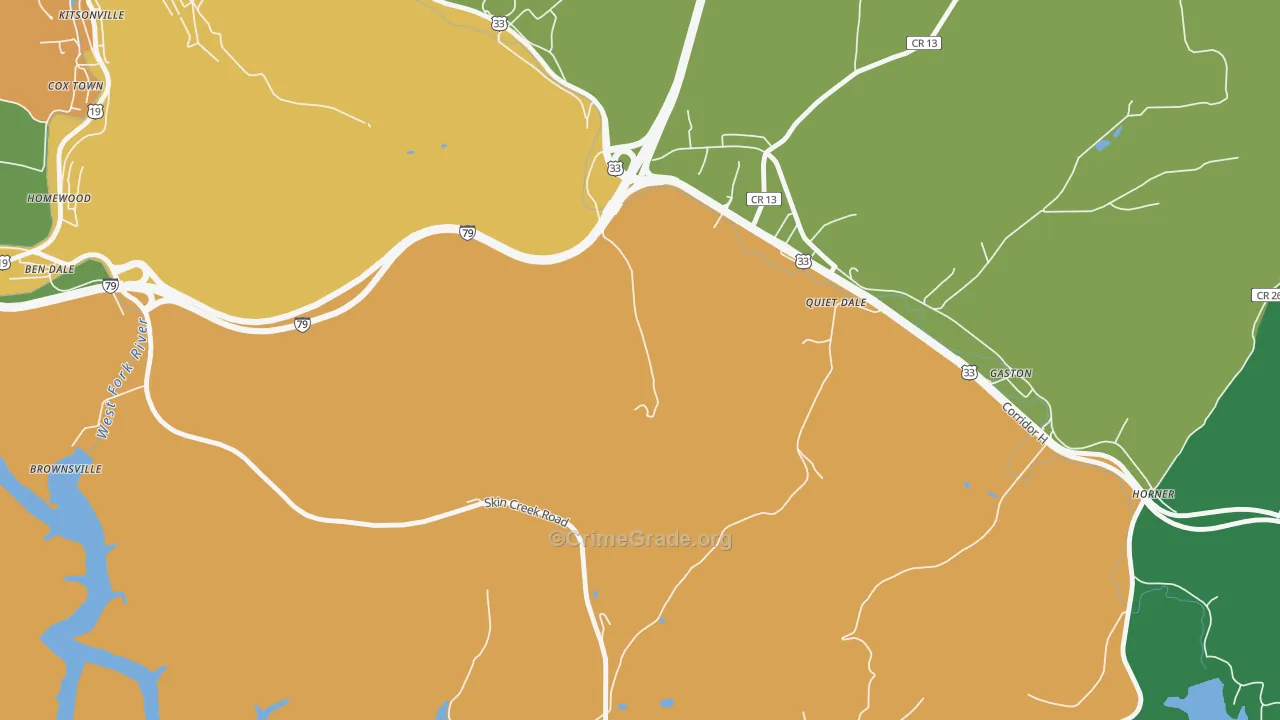 McGuire Park, WV Map of Murder Rates