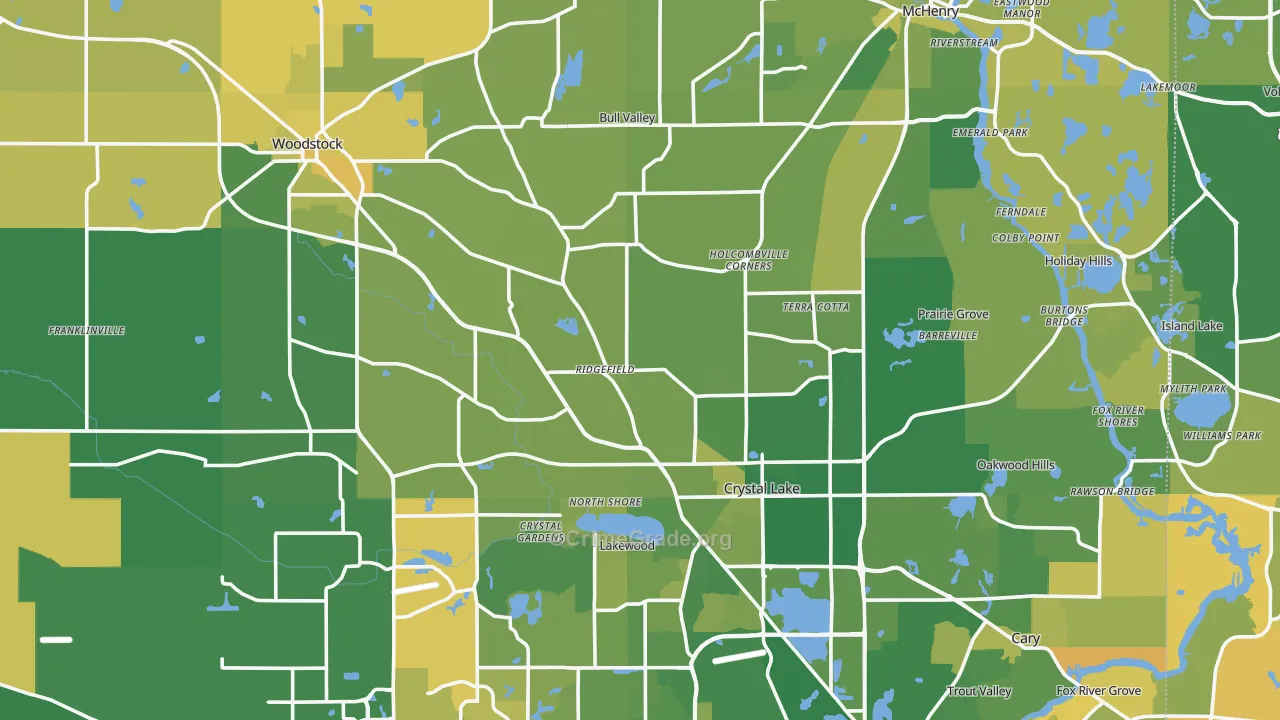 McHenry County, IL Map of Murder Rates