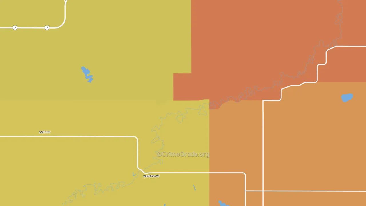 McHenry County, ND Map of Murder Rates