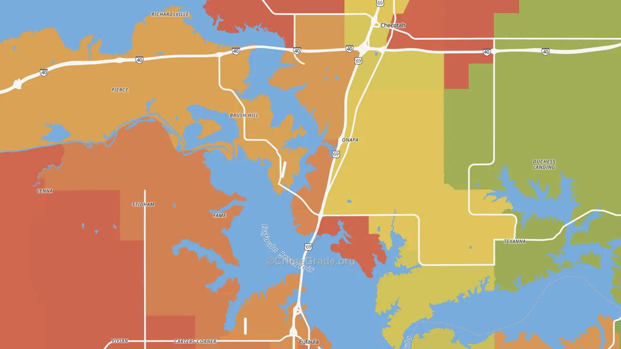 McIntosh County, OK Map of Murder Rates
